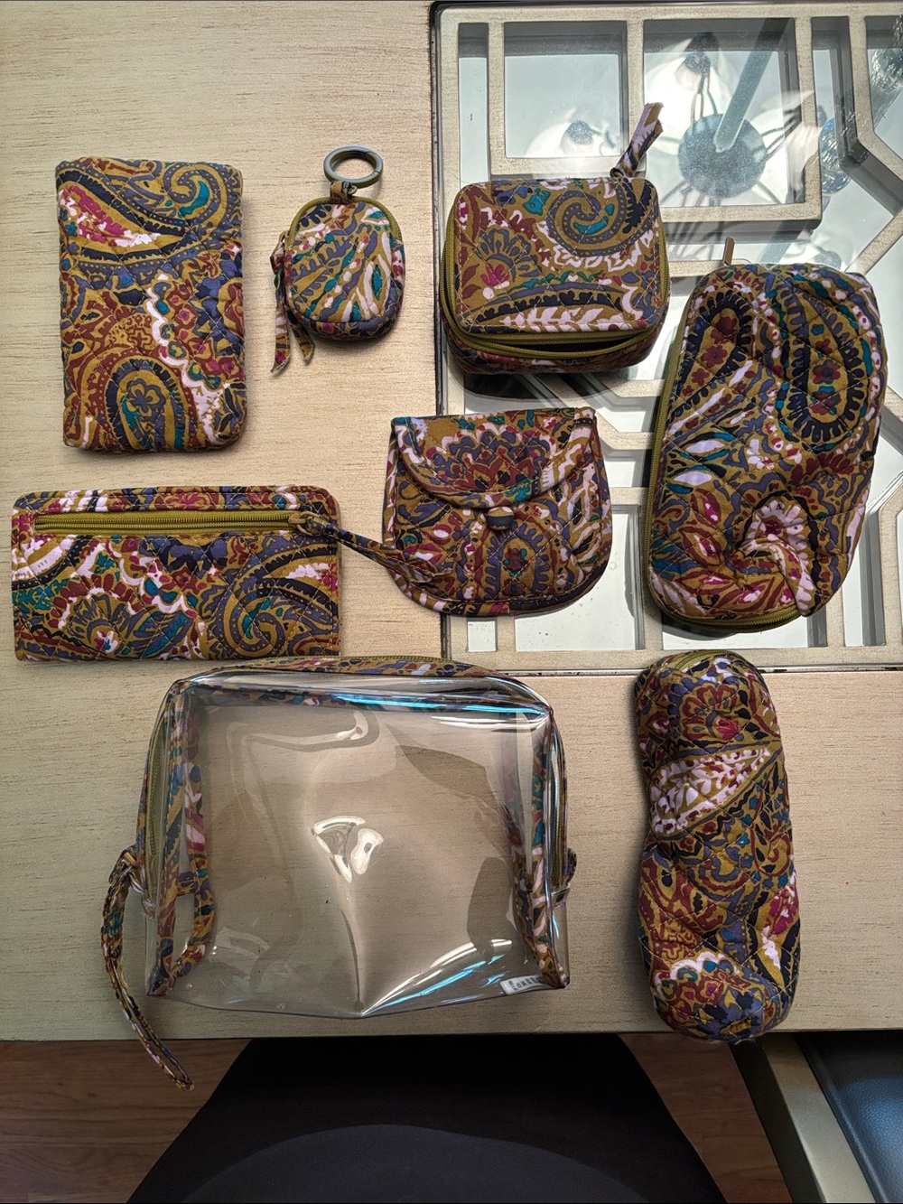 Vera Bradley Paisley Multi-Color Cosmetic & Accessory Set
